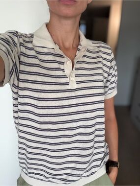 Zara cotton and linen polo